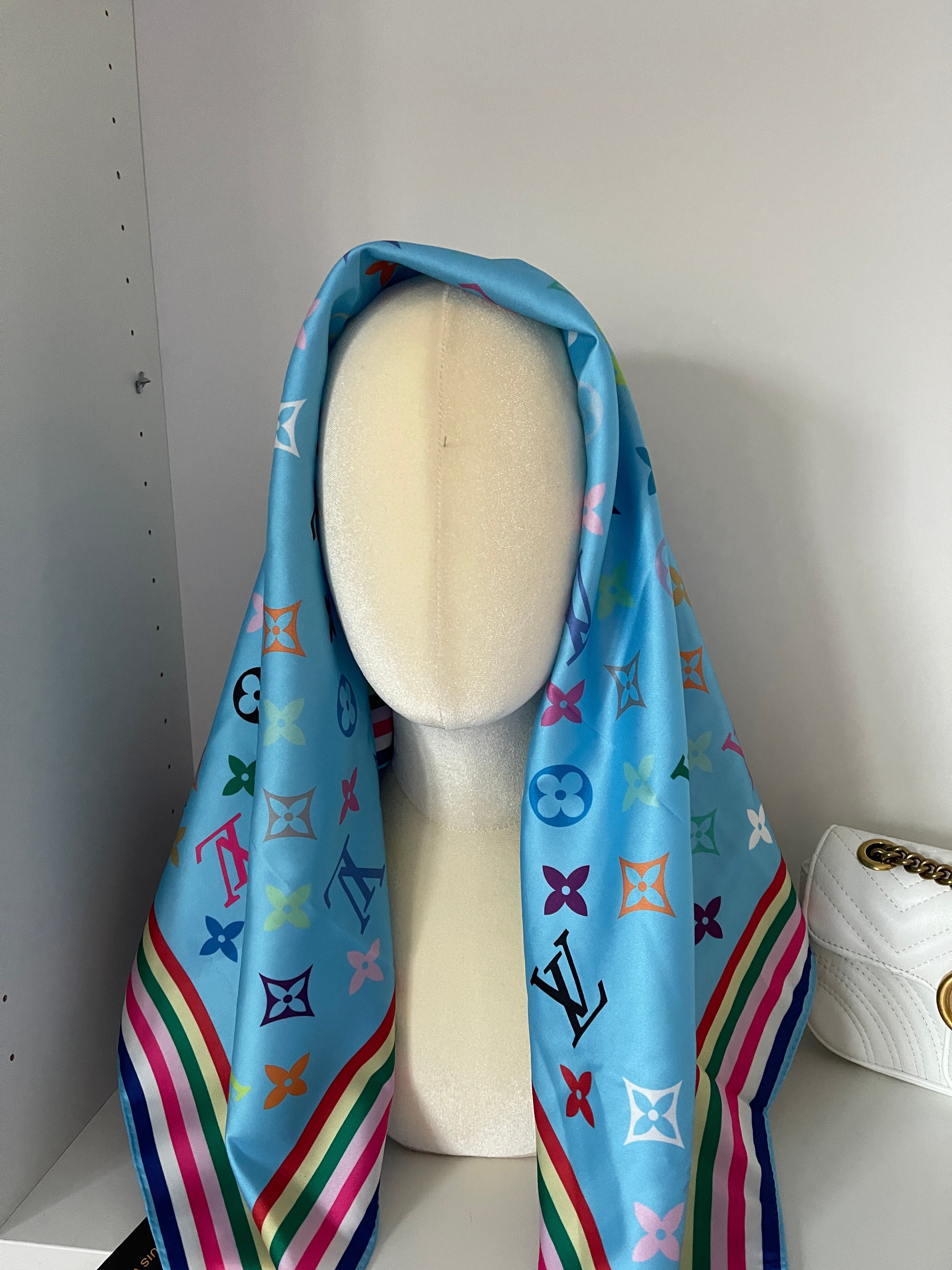 Louis Vuitton scarf blue