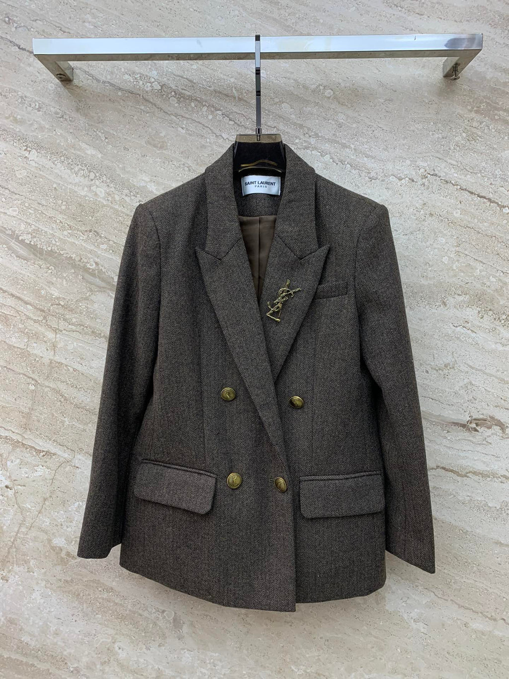Jachetă Saint Laurent 100% Lână
