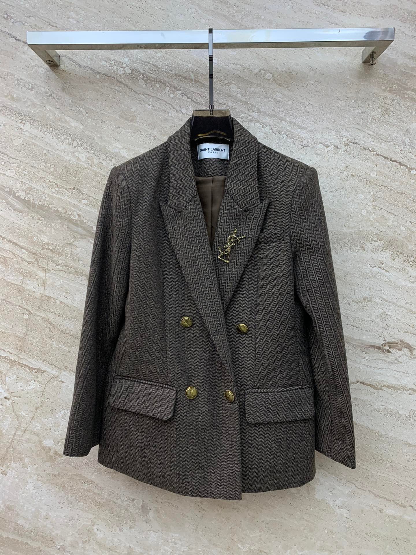 Jachetă Saint Laurent 100% Lână