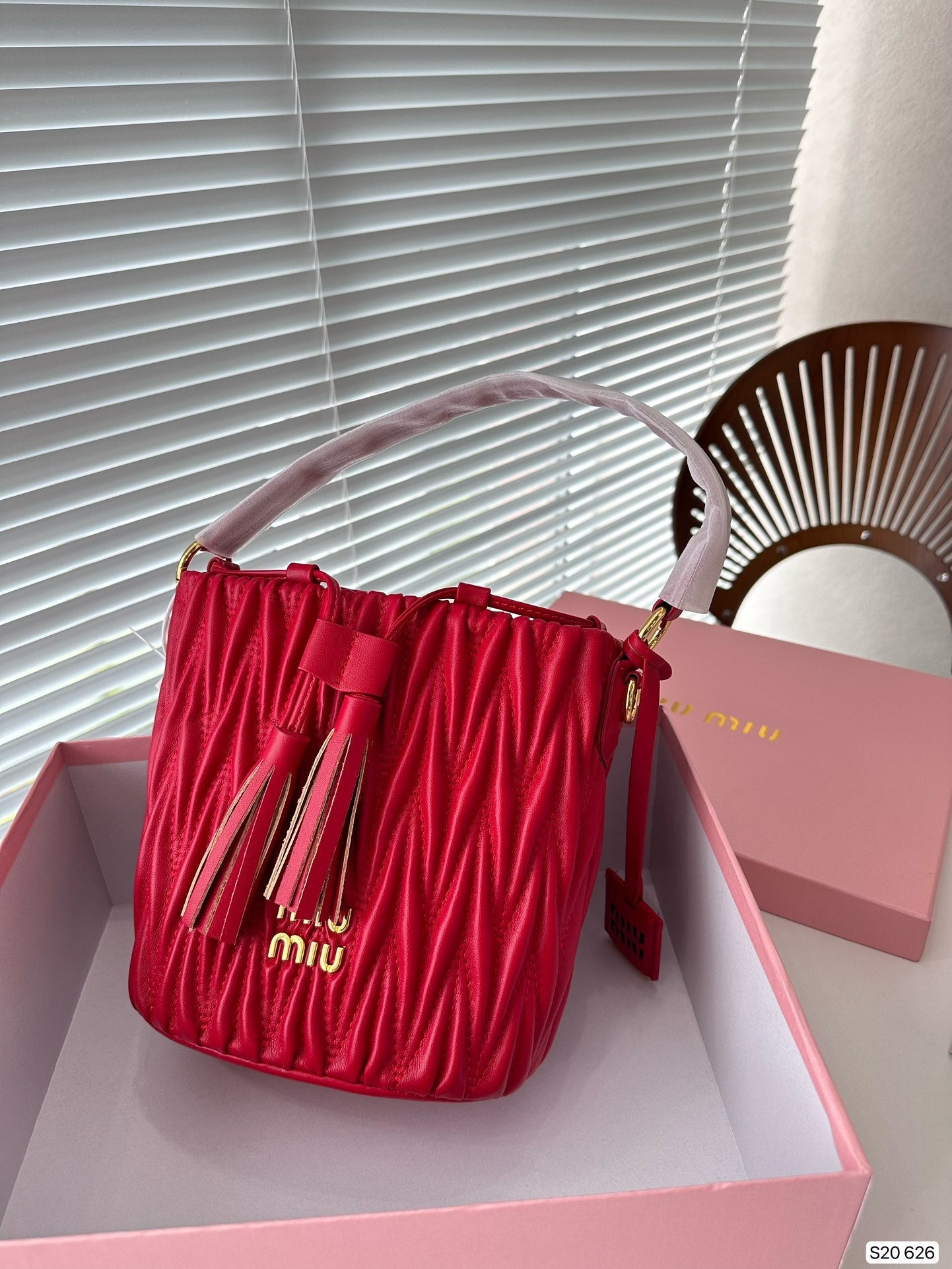 MIU MIU Nappa Bucket Bag