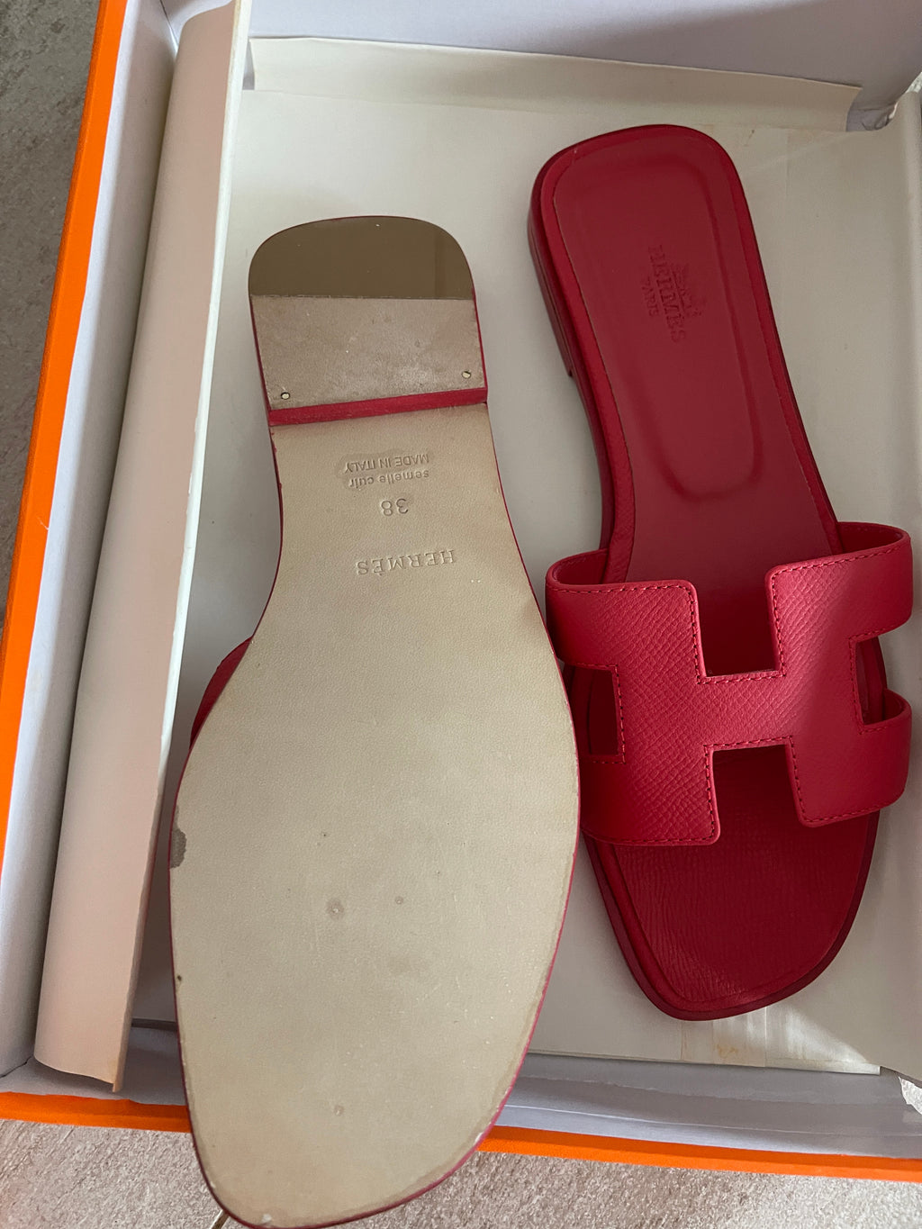 Oran sandals red