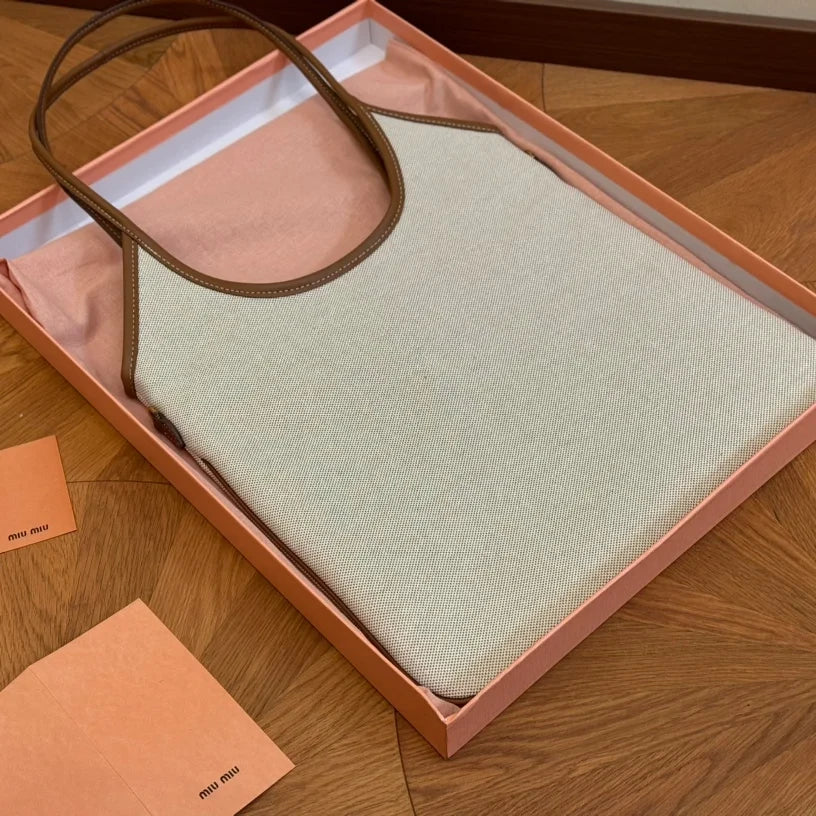 Miu Miu Tote Bag In Natural