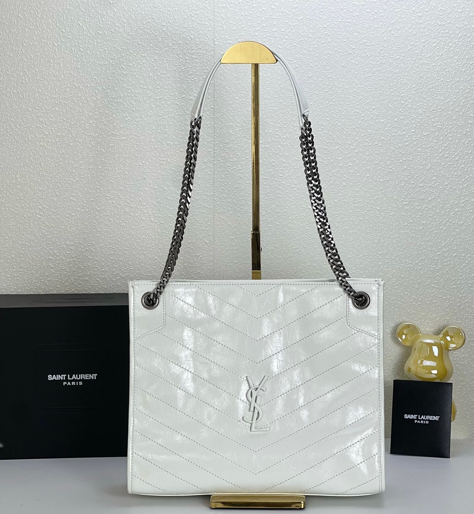 YSL Niki bag white
