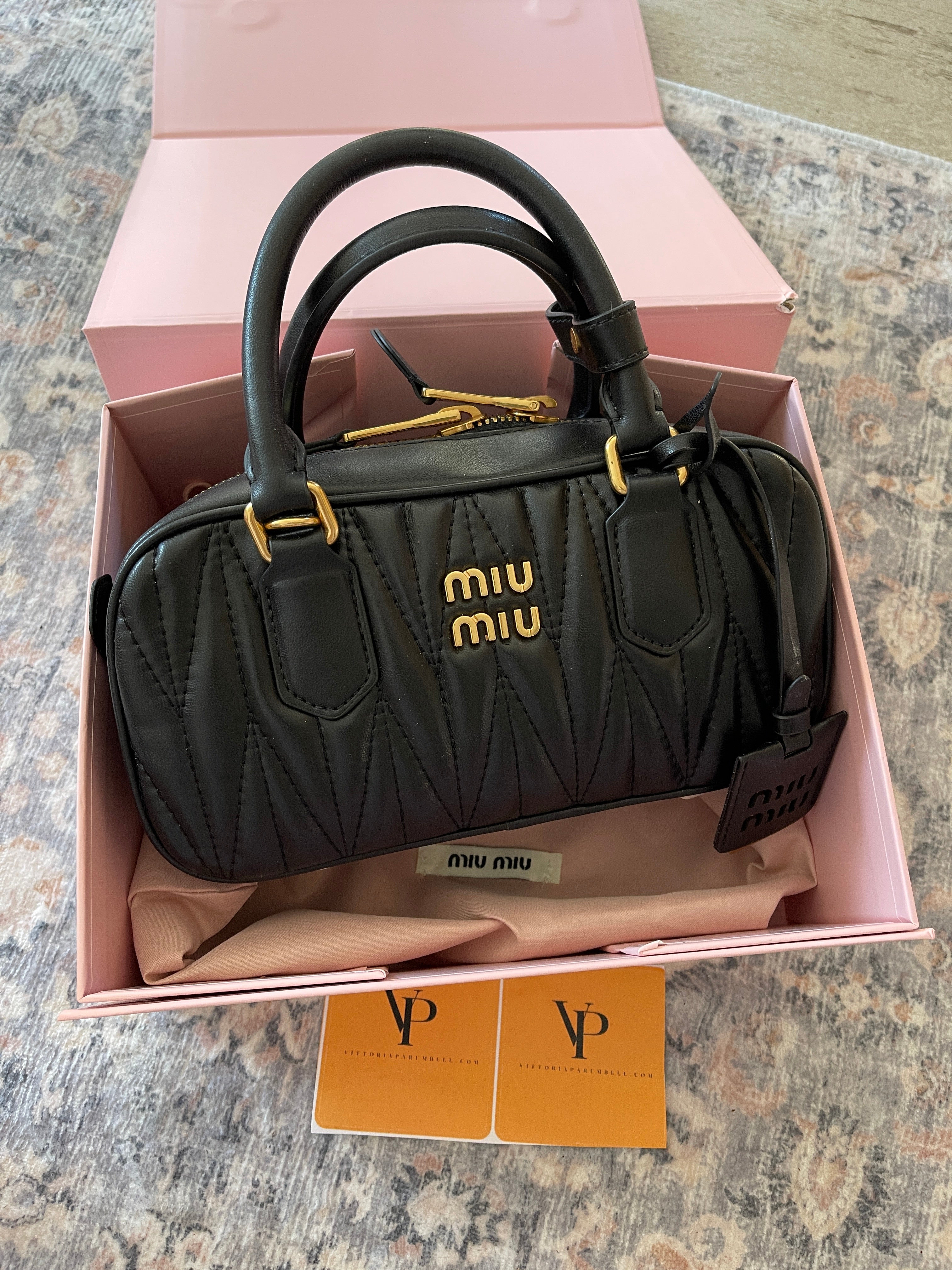 Miu Miu Matelasse black purse