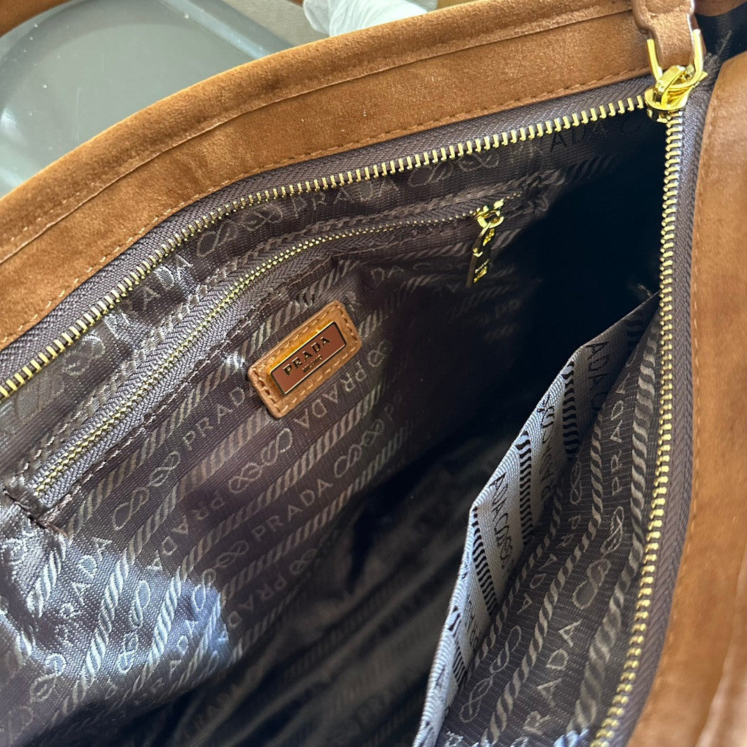 Large Prada Suede Handbag