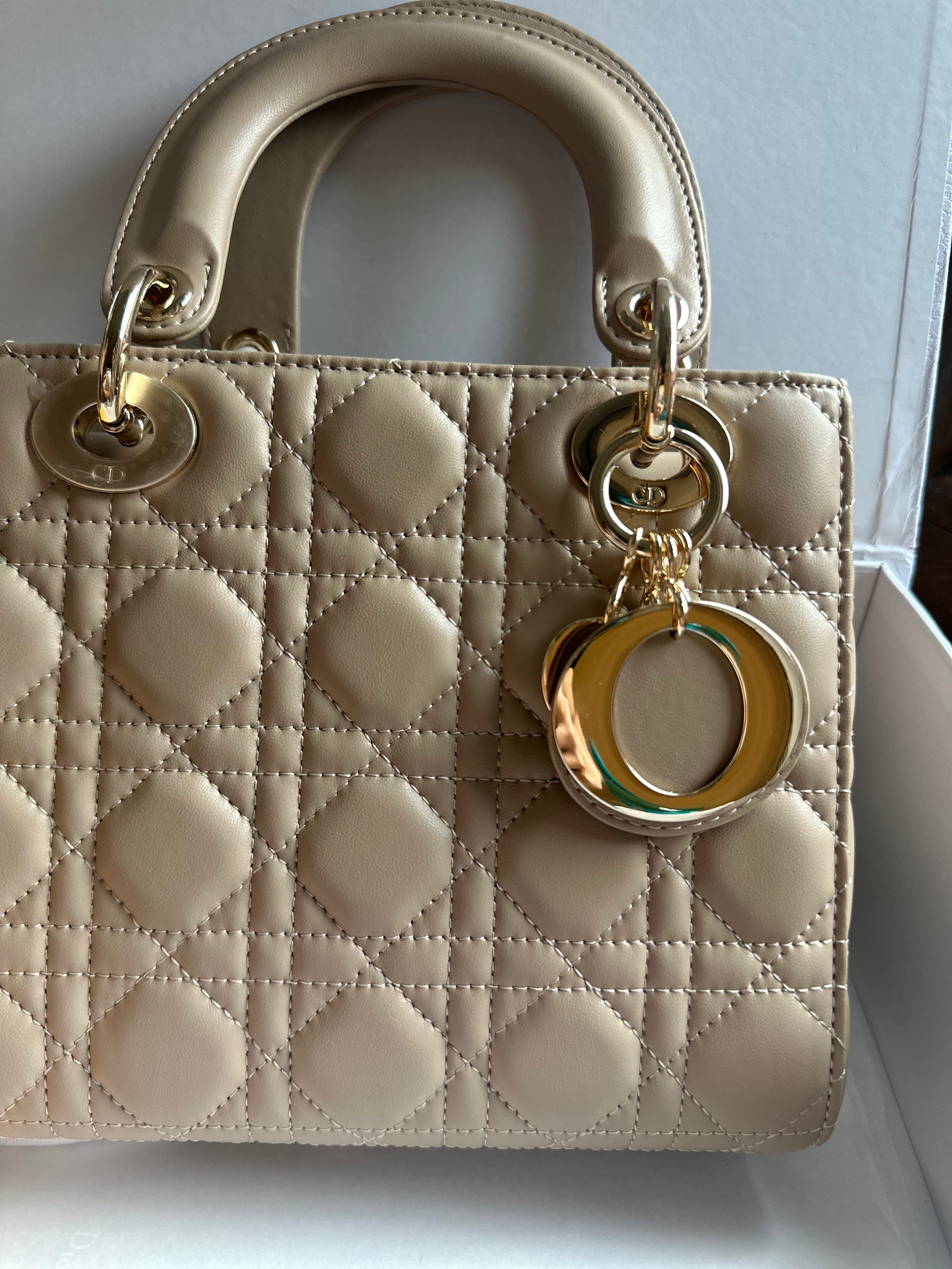 Lady Dior bag in nude