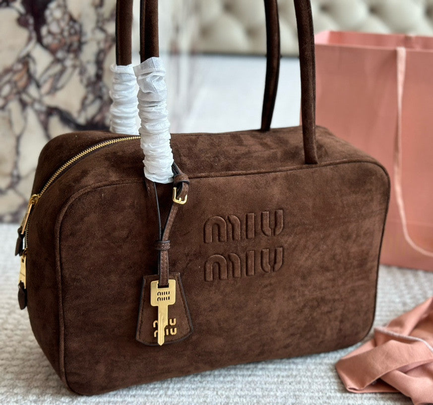 Miu  Miu Top Handle Suede Bag