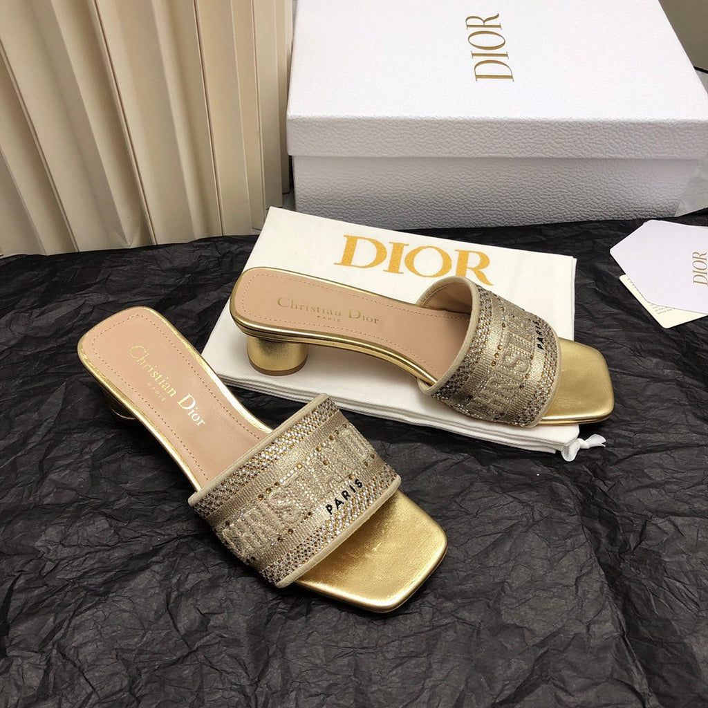 Sandale Dior aurii