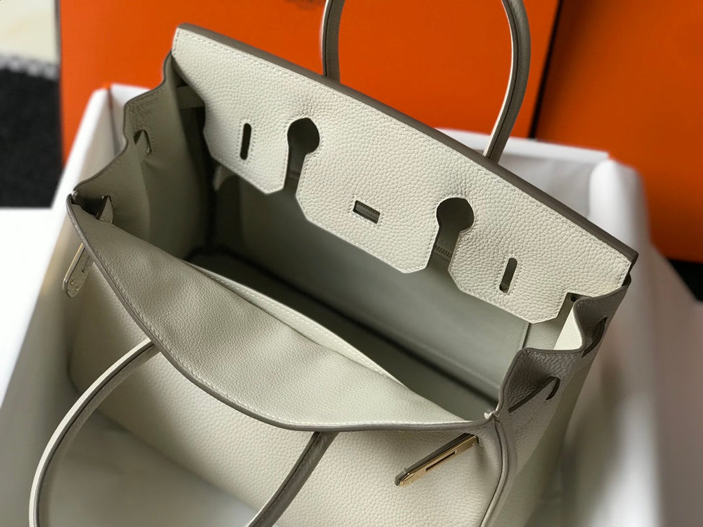 Geantă Hermes Birkin în alb