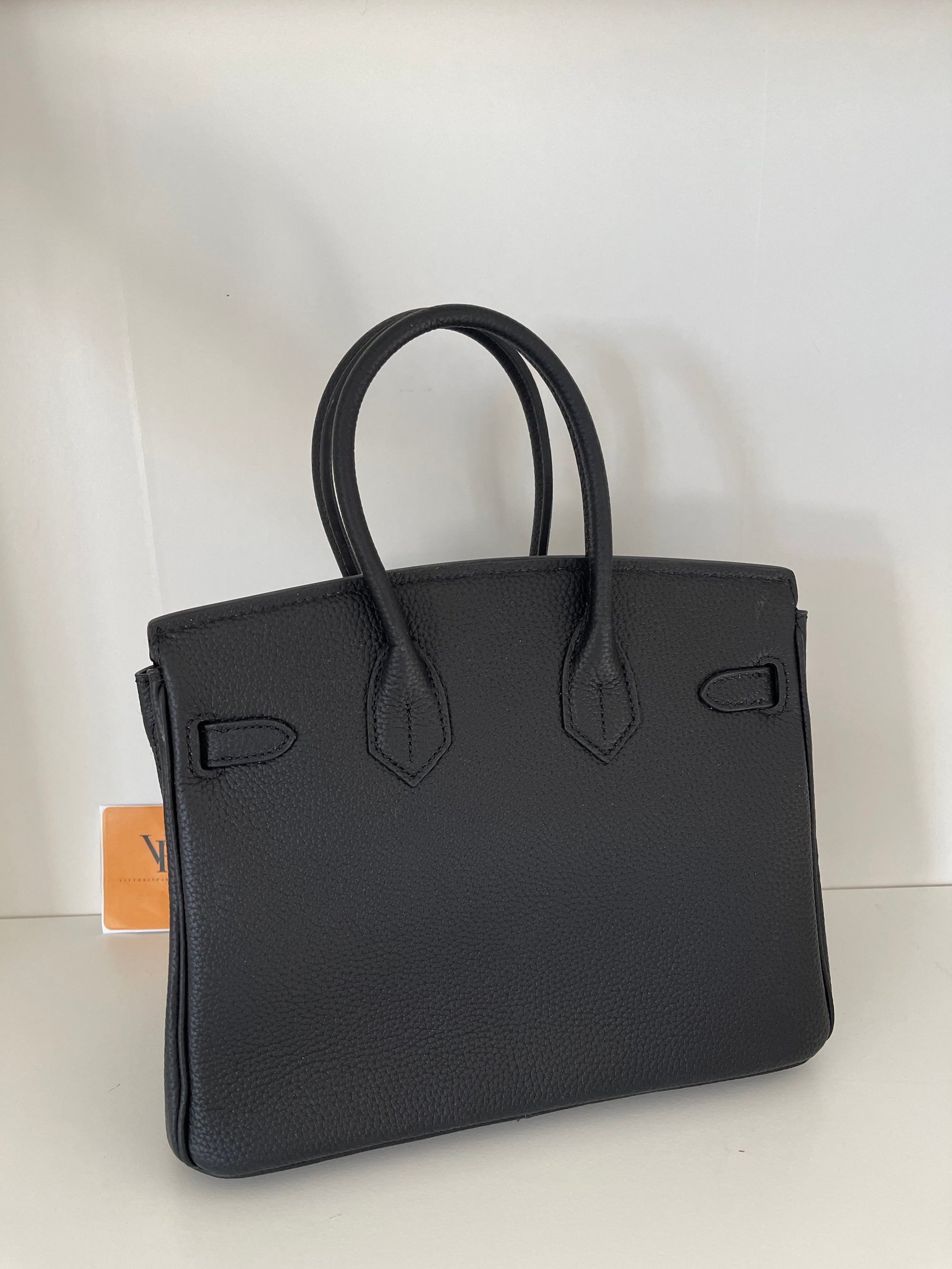 Hermes Togo black silver hardware 25