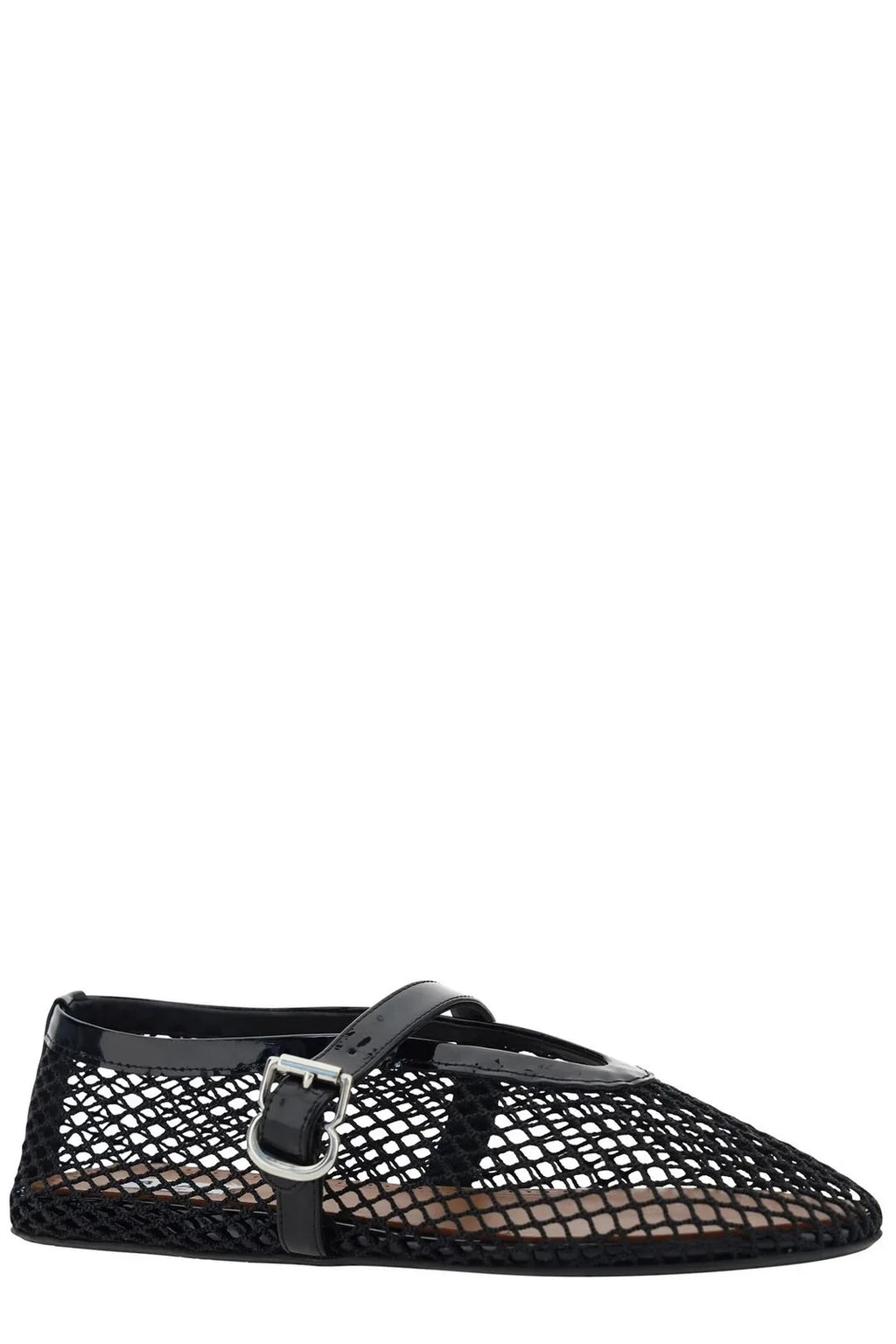 Alaia fishnet ballet flats