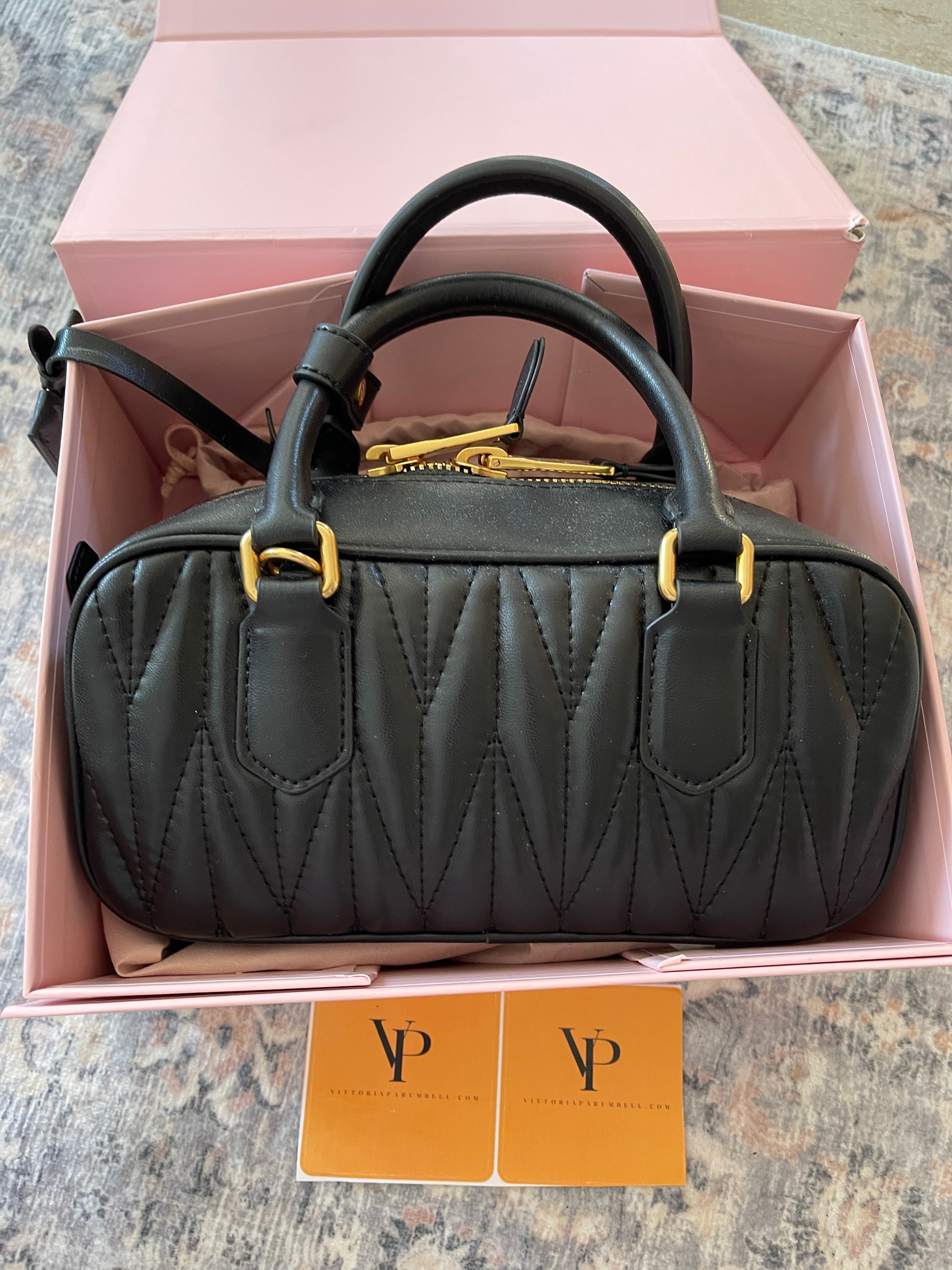 Miu Miu Matelasse black purse