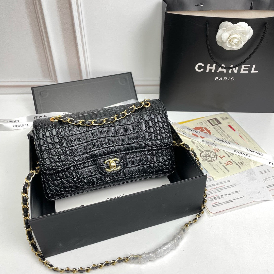 Chanel Croco Bag Gold