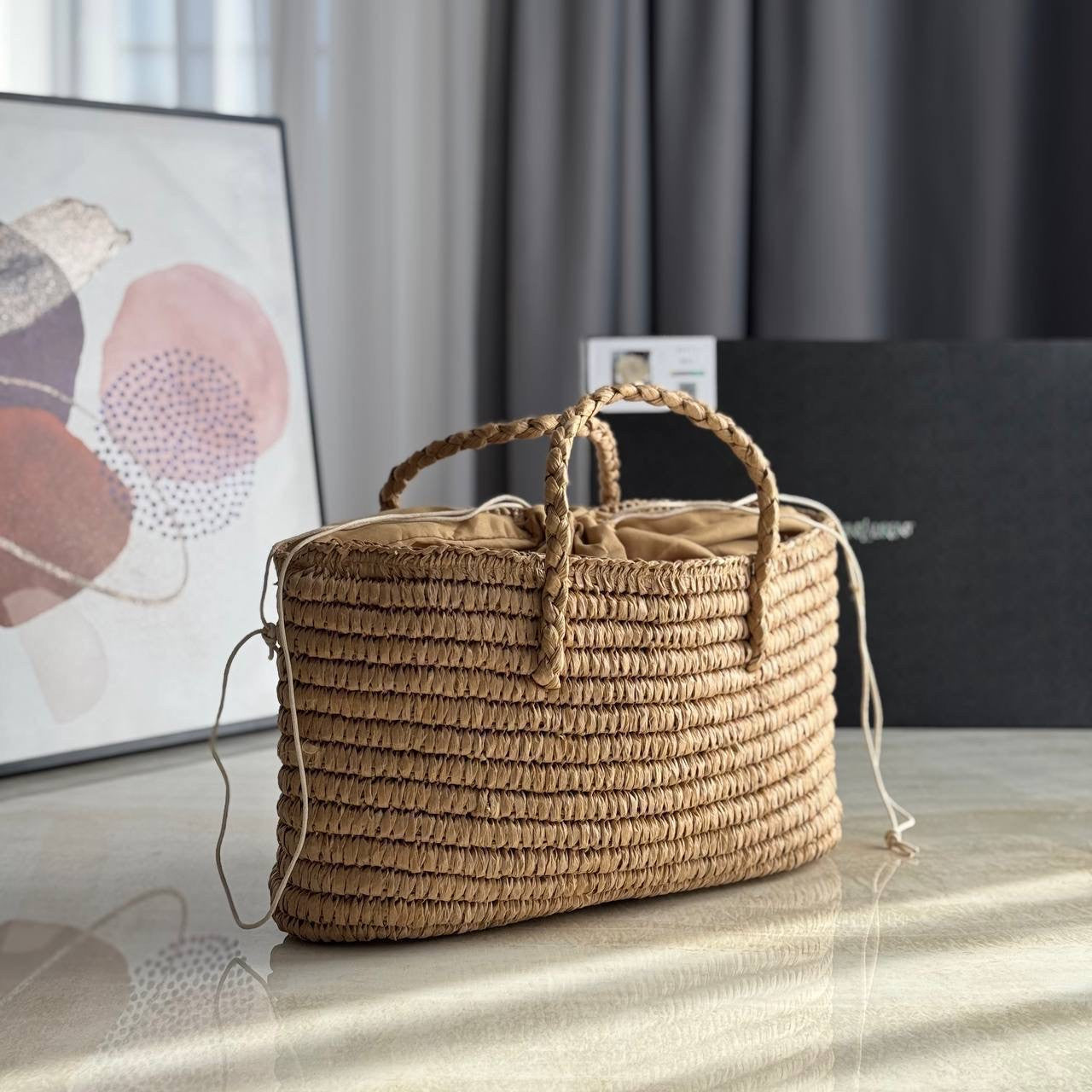 YSL straw bag