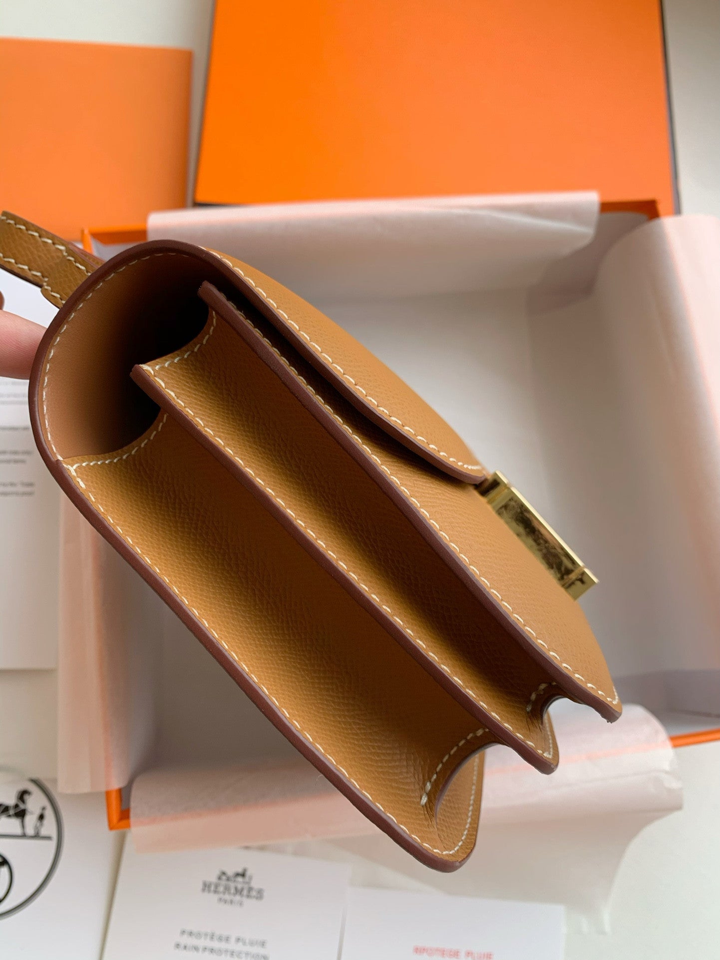 Hermes Constance bag brown