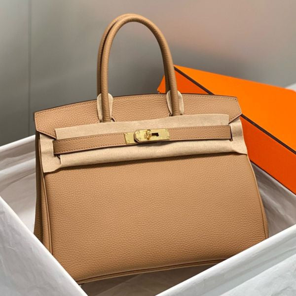 Hermes Birkin Bag In Chai Clemence Leather