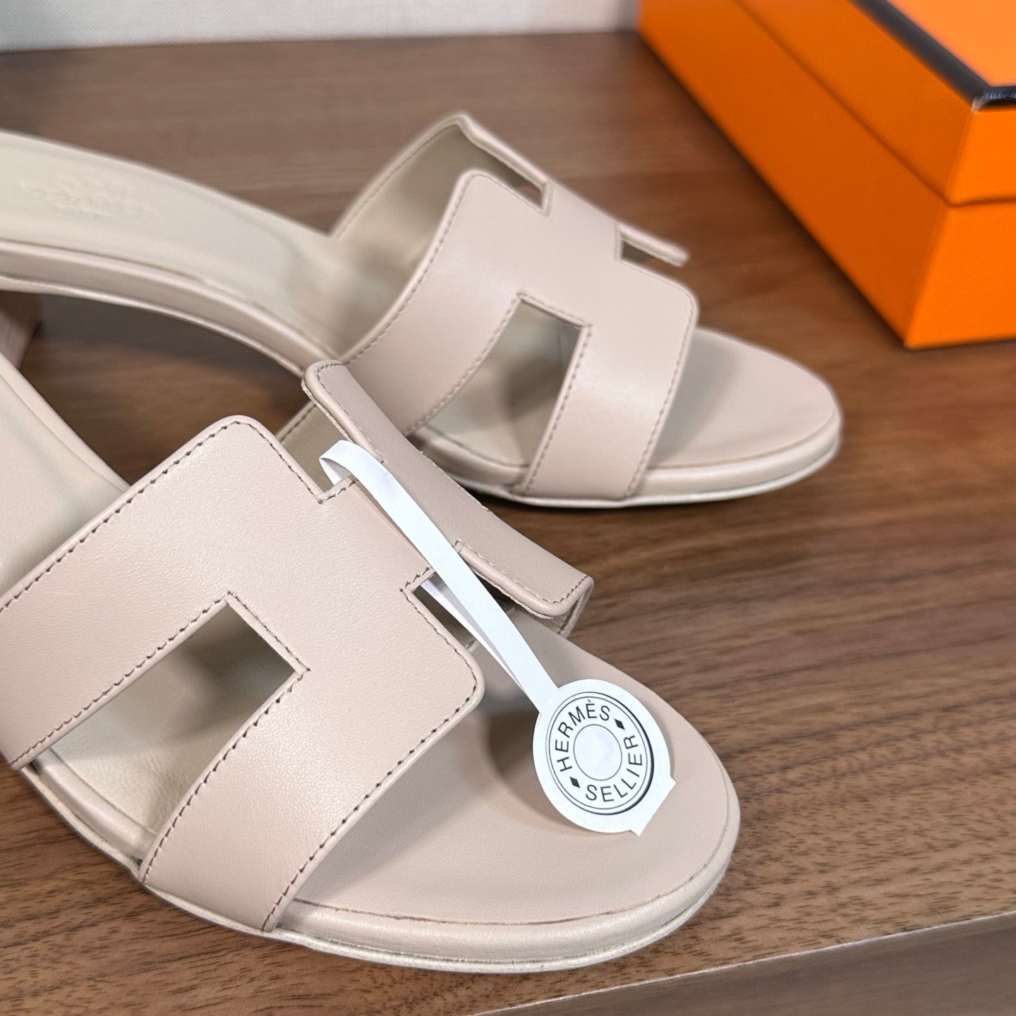 Hermes sandals cream