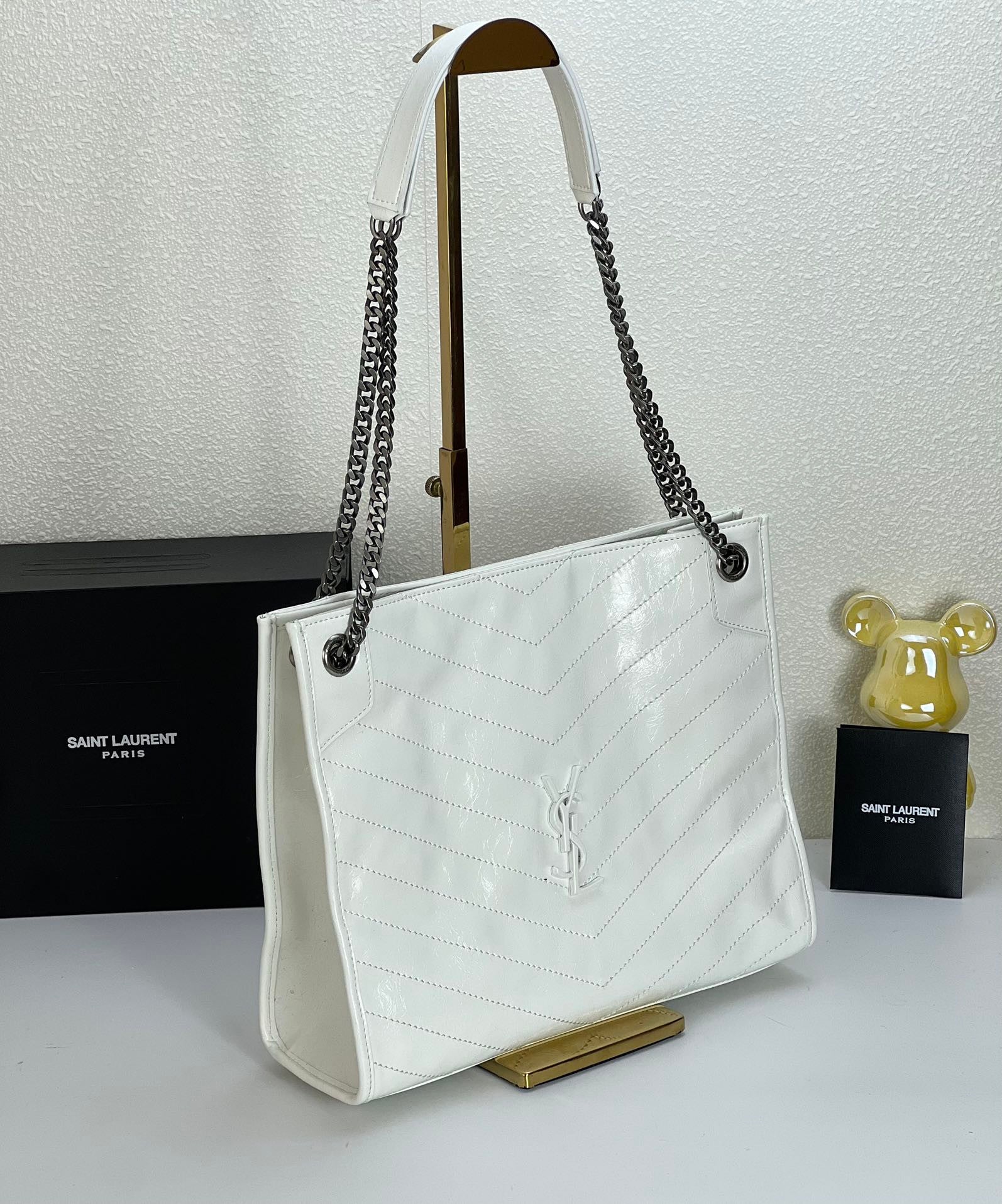 YSL Niki bag white