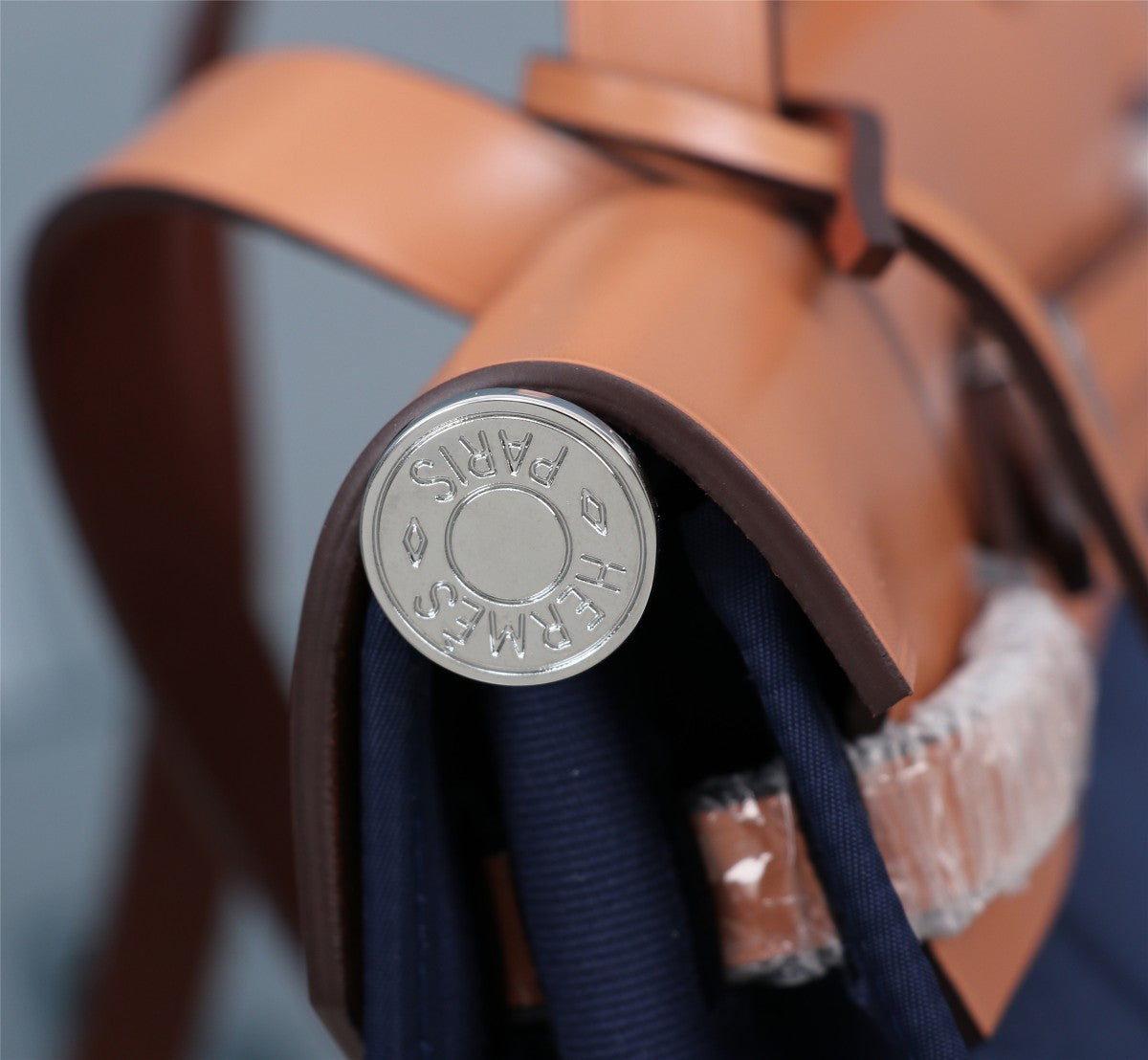 Hermes Herbag dark blue canvas