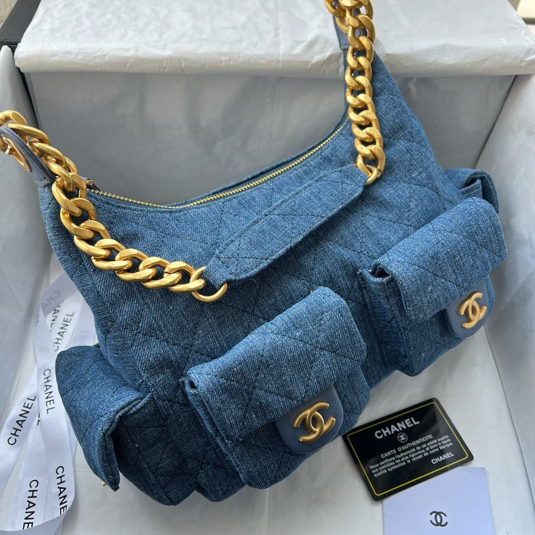 Chanel Hobo Purse Denim