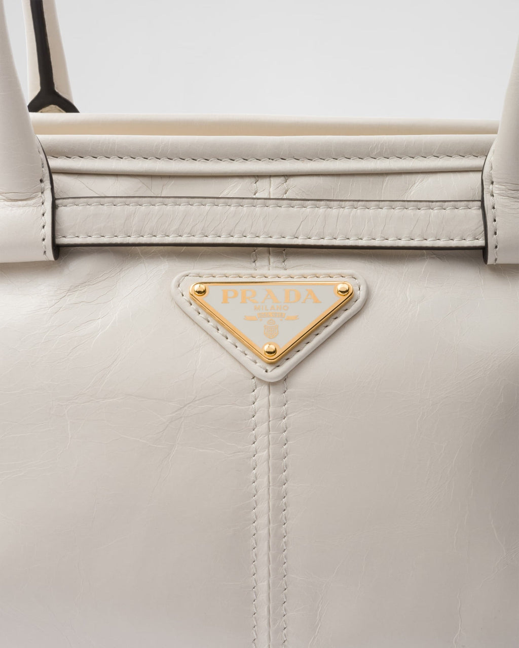 Prada Leather Handbag In White