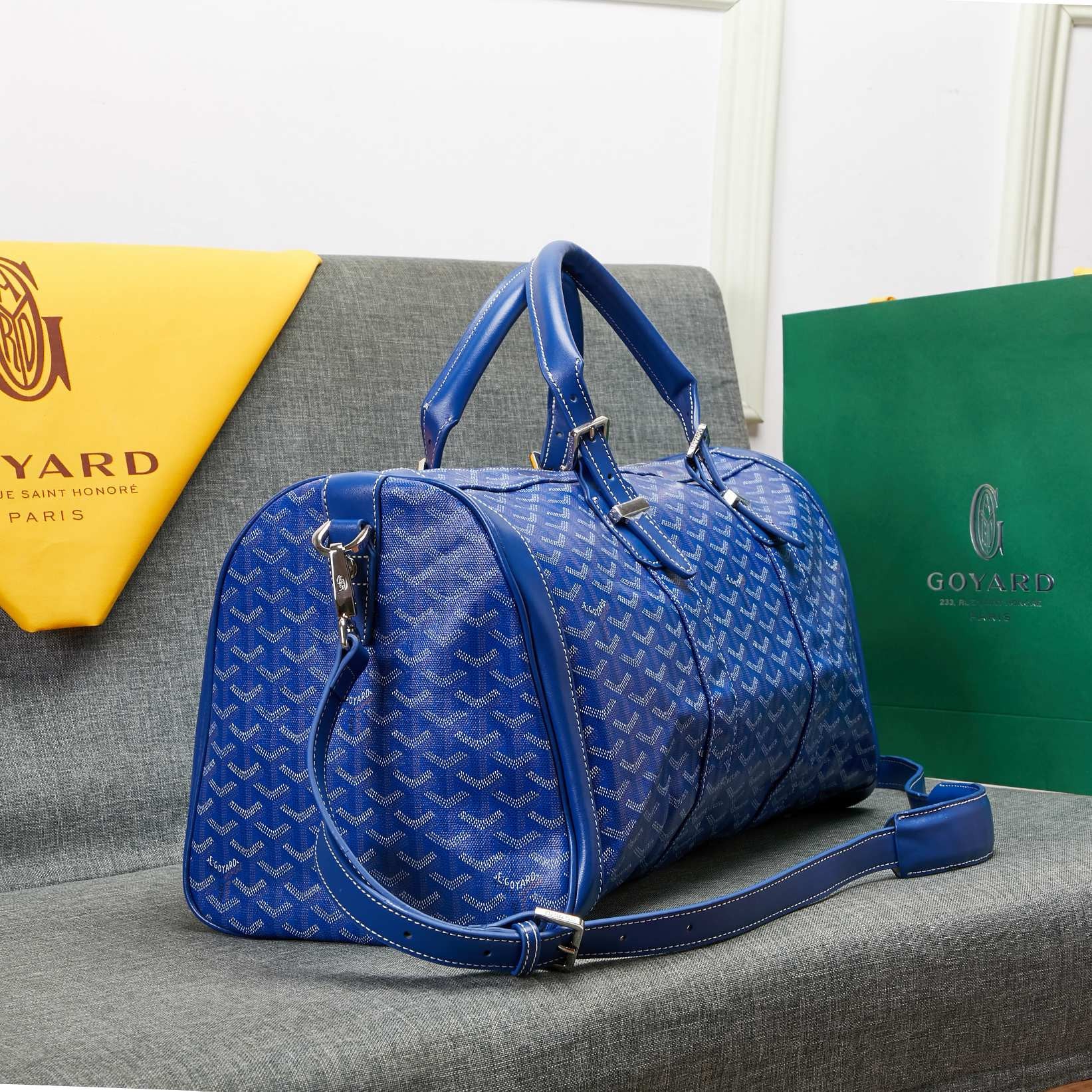 Goyard Croisière Leather Travel Bag