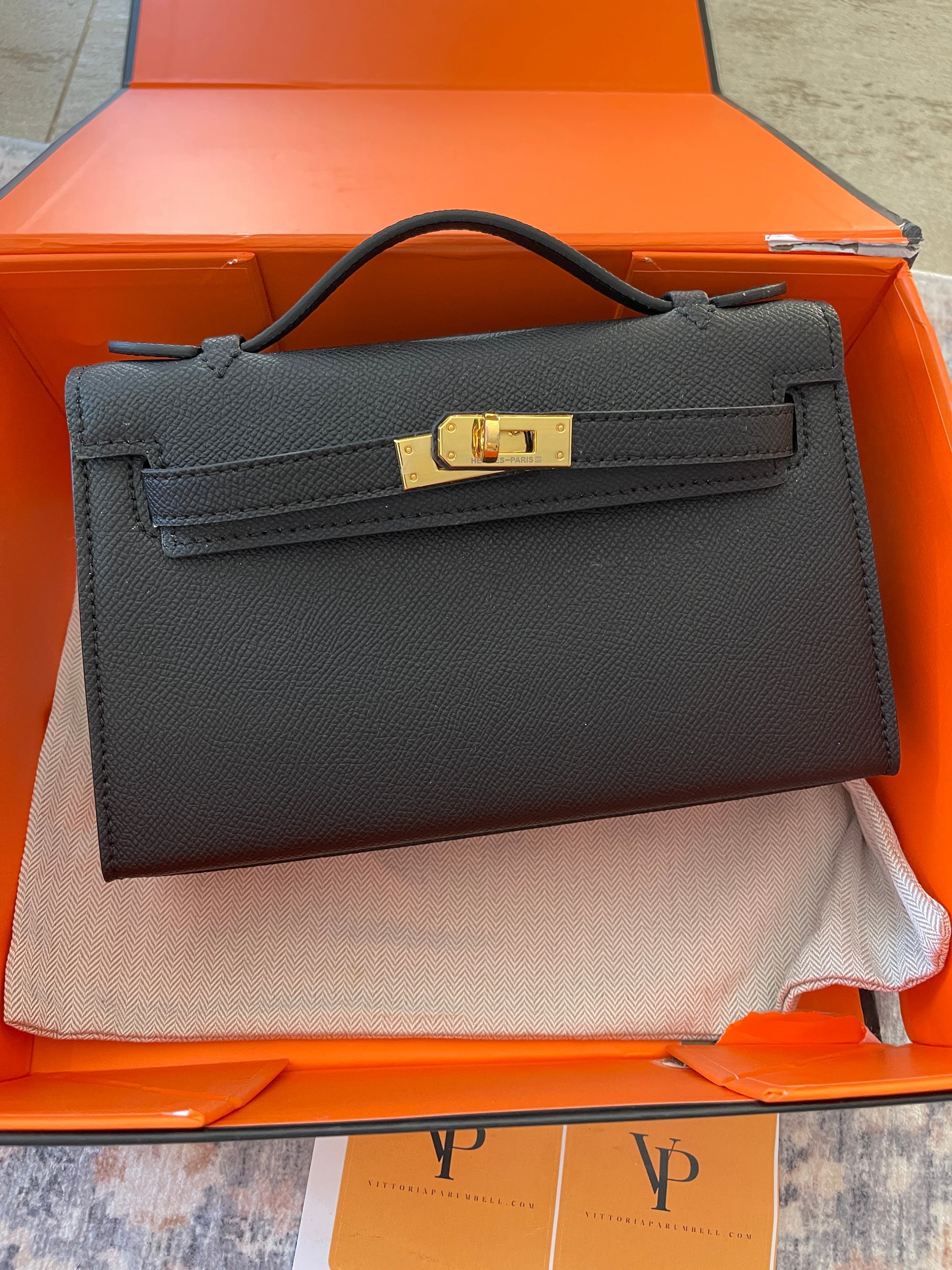 Hermes Kelly pochette black