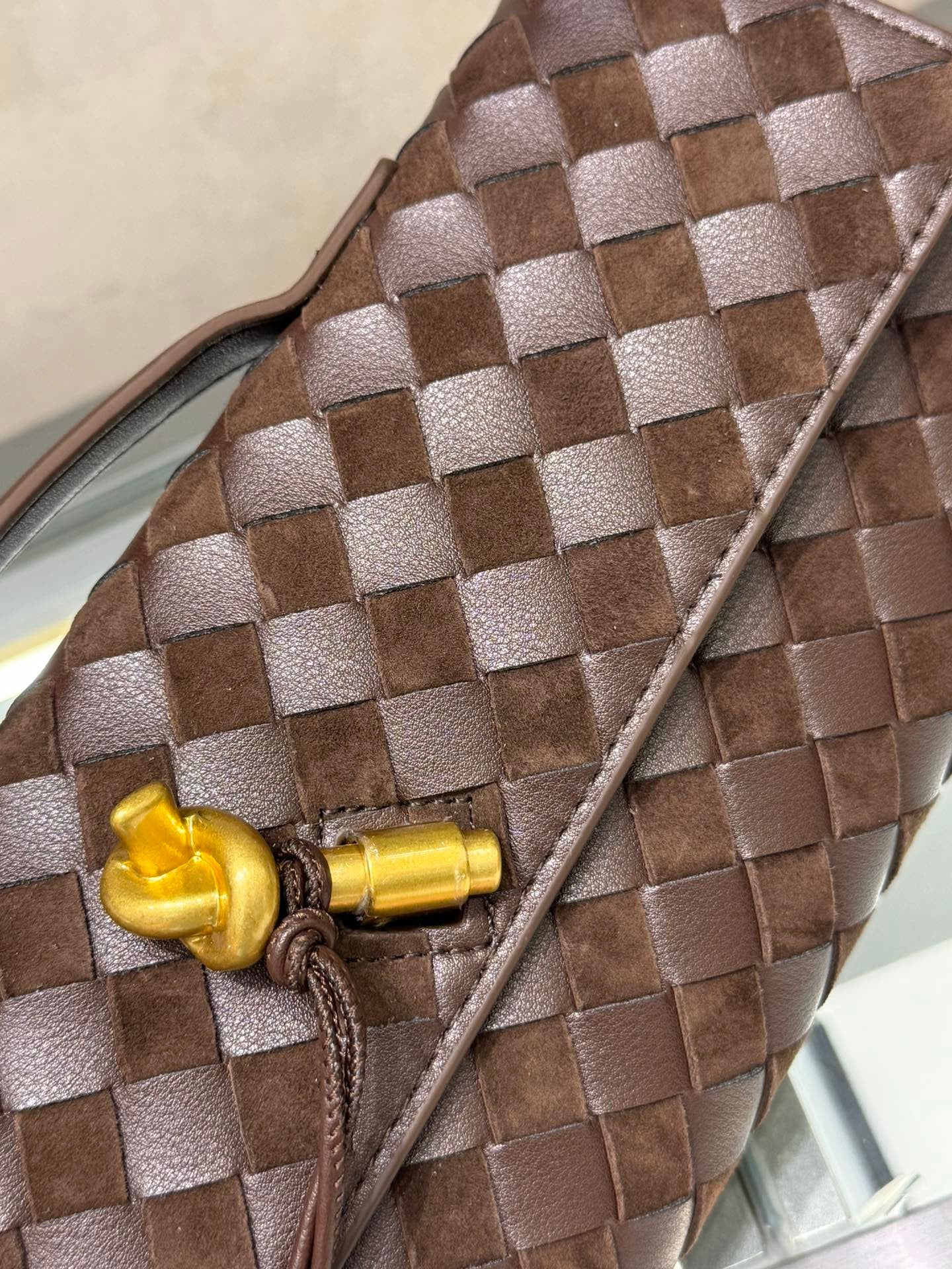 Bottega Veneta clutch brown