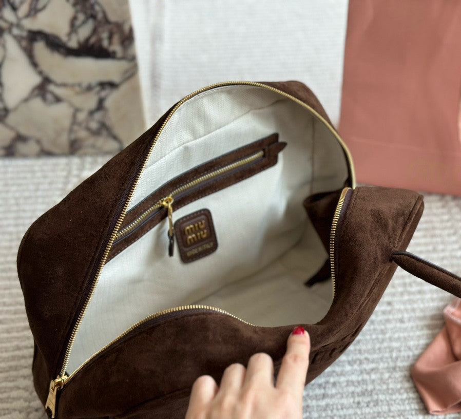 Miu  Miu Top Handle Suede Bag