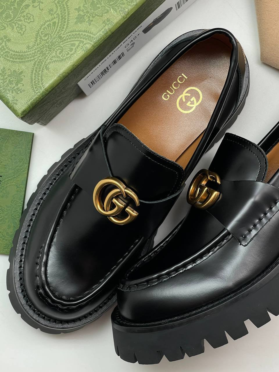 Mocasini din piele Gucci