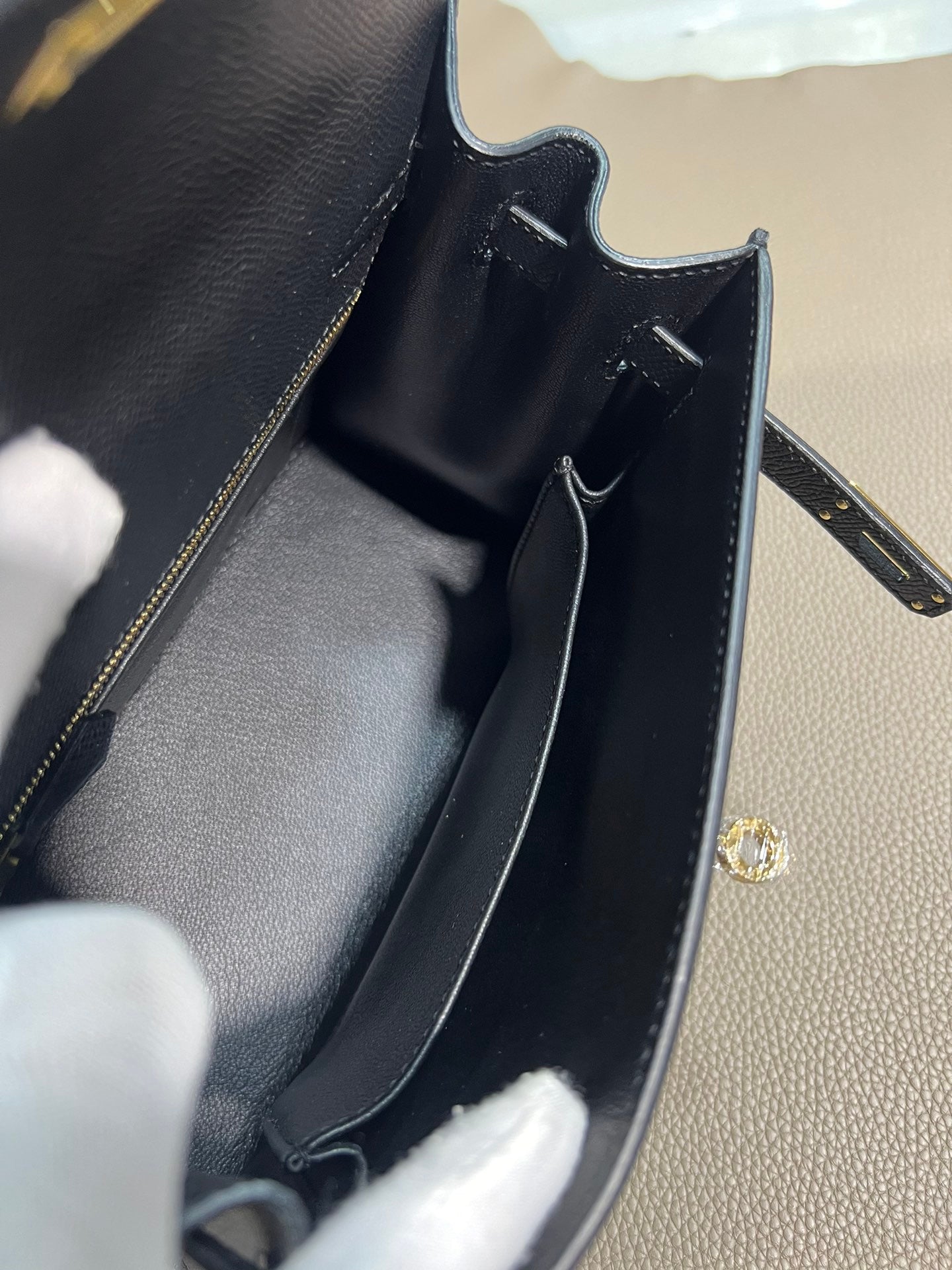 Hermes Kelly Epsom black leather