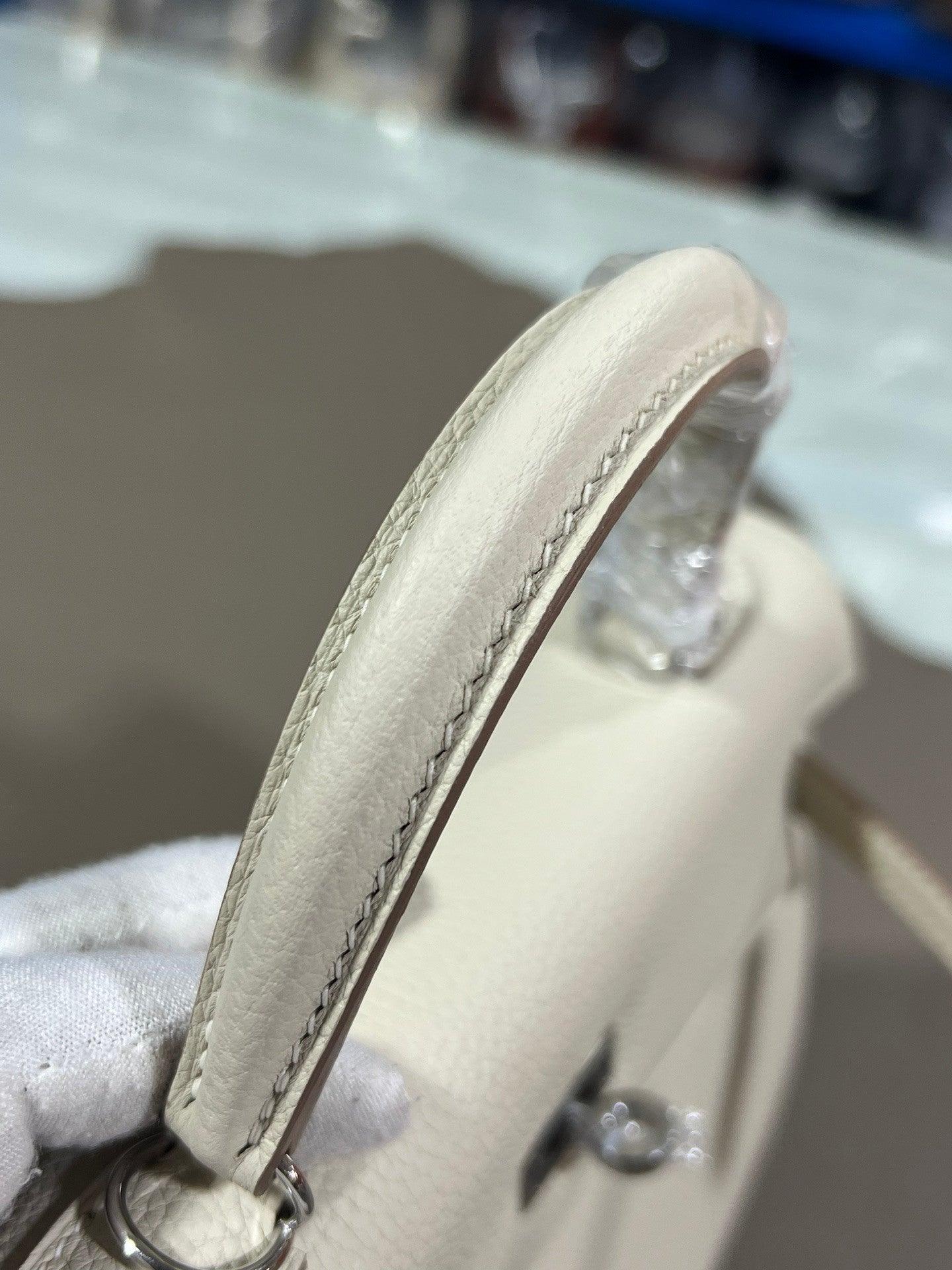 Hermes Kelly Epsom white leather
