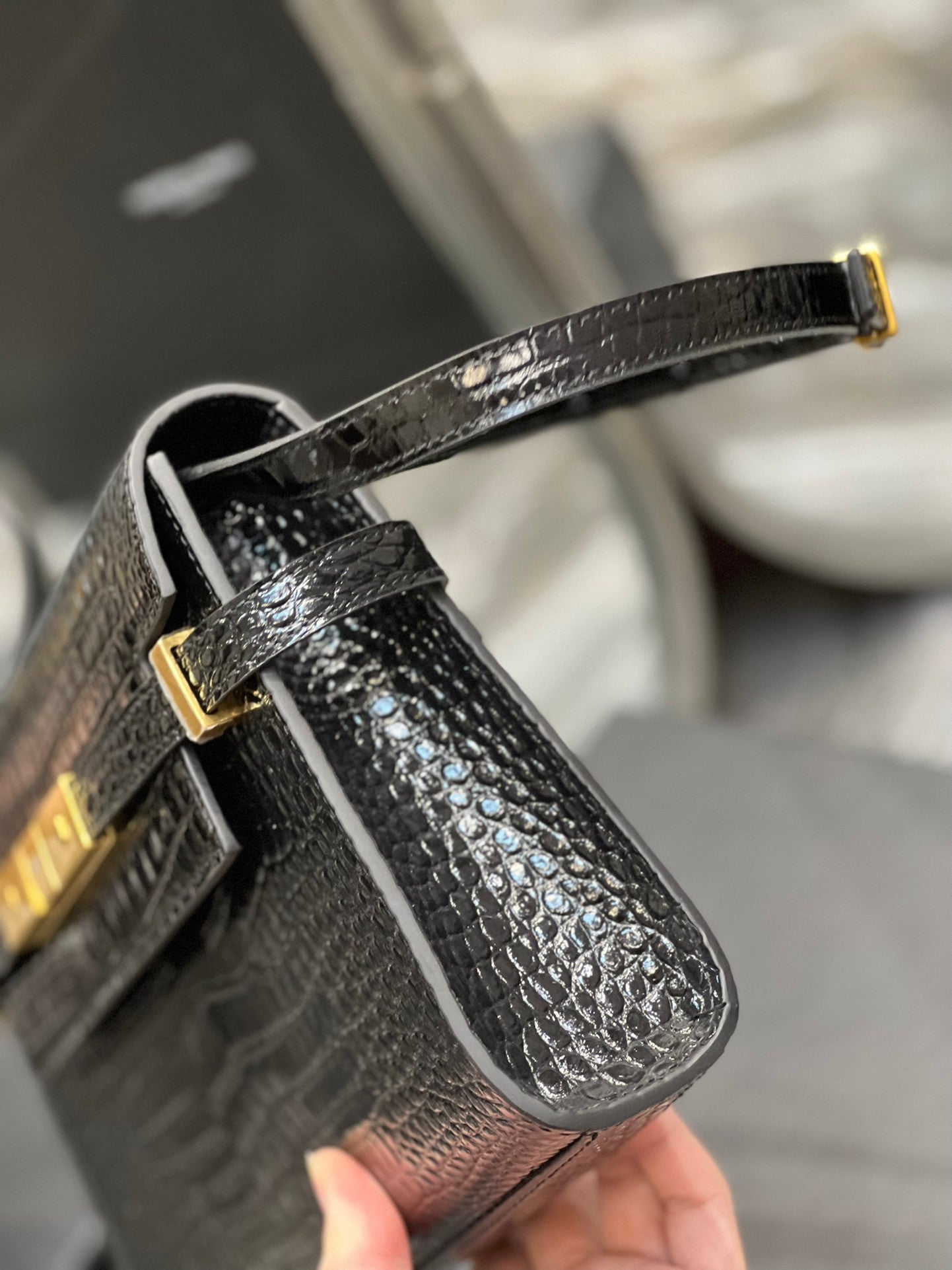 YSL Bag in croco Leather