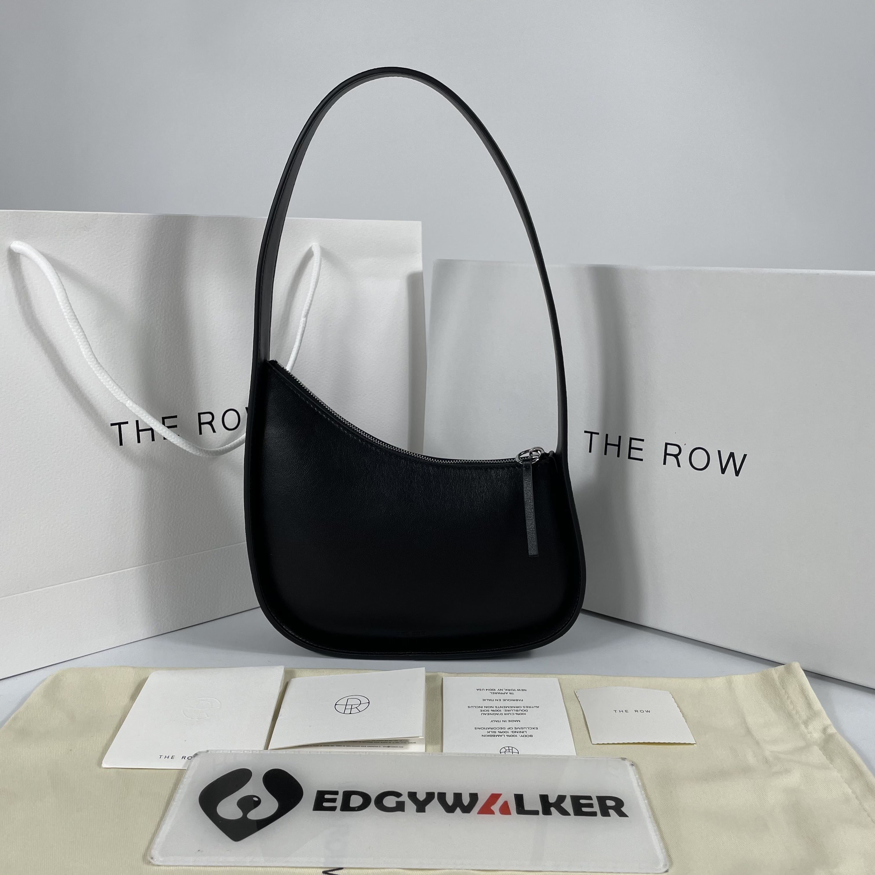 The Row Half Moon Bag in Leather
