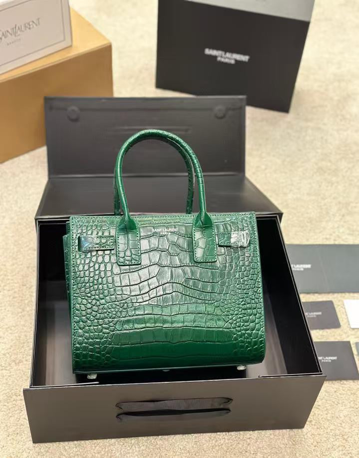 YSL Bag Sac De Jour In Croco