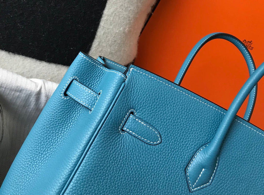 Hermes Birkin în albastru turcoaz