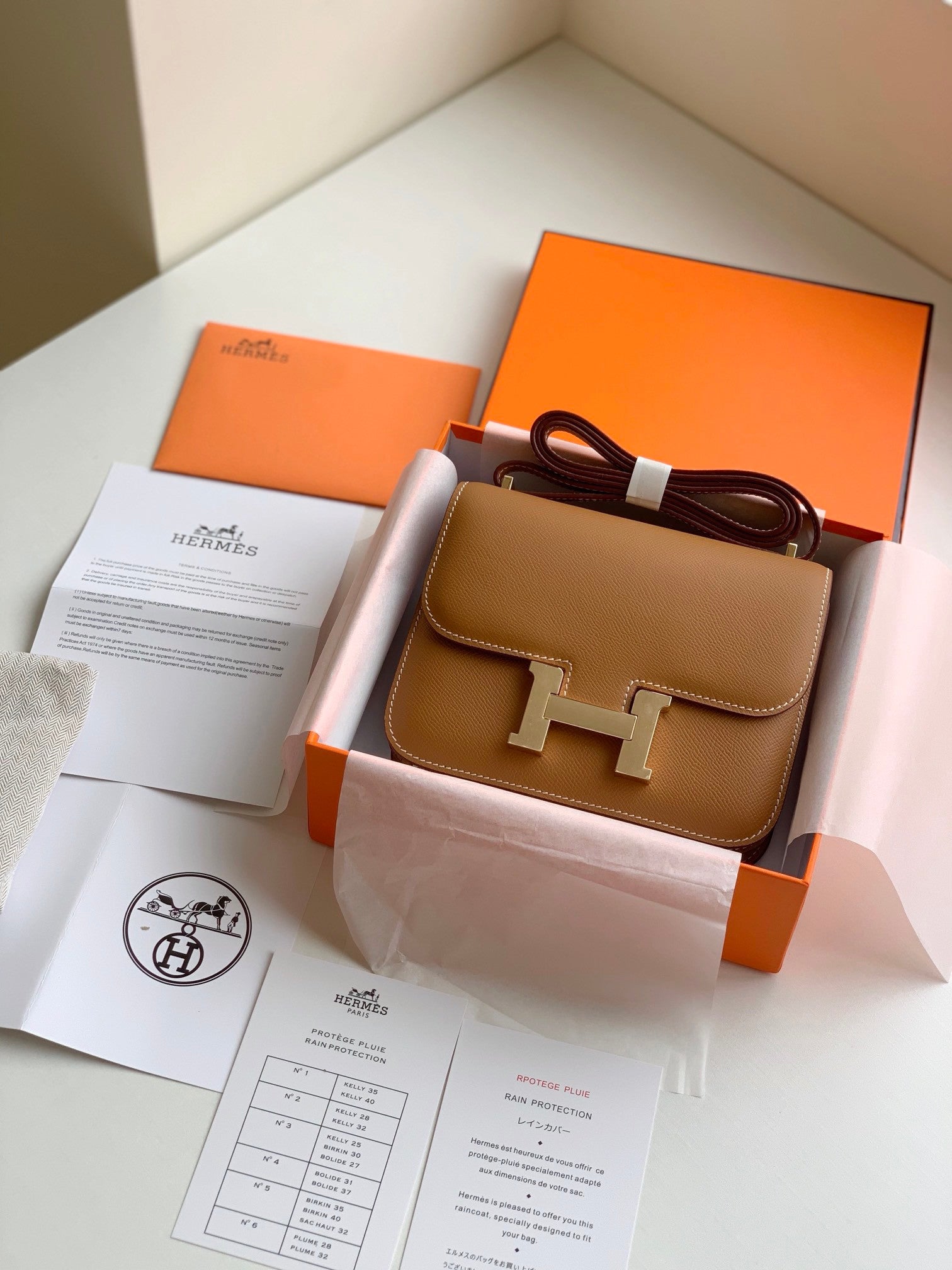 Hermes Constance bag brown