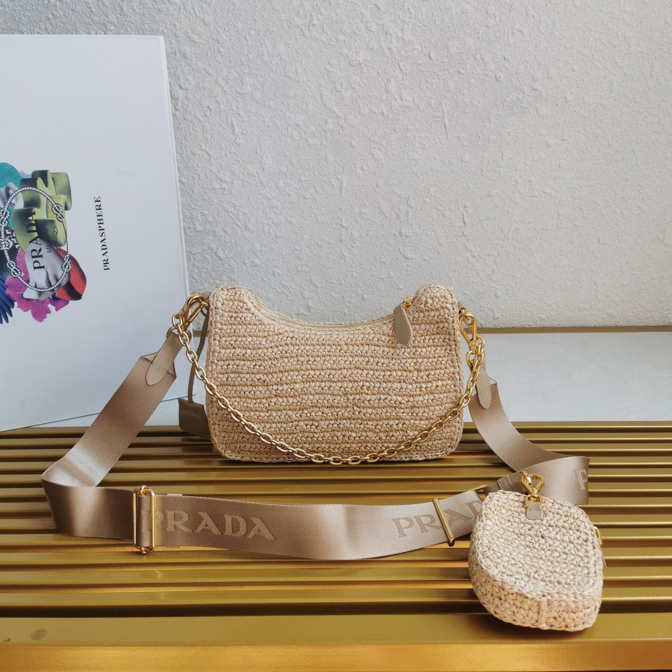 Prada Re-edition 2005 Raffia Bag