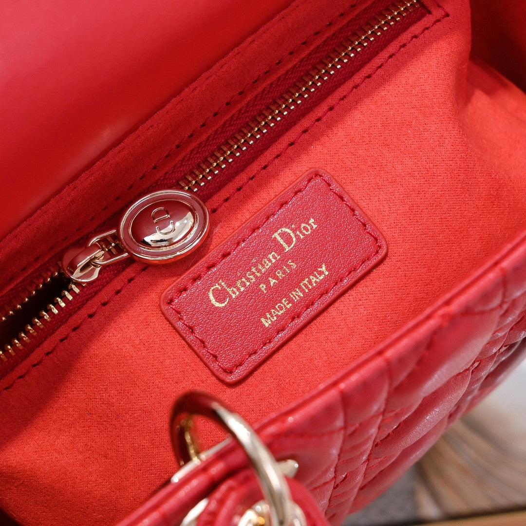 Lady Dior Bag In Red