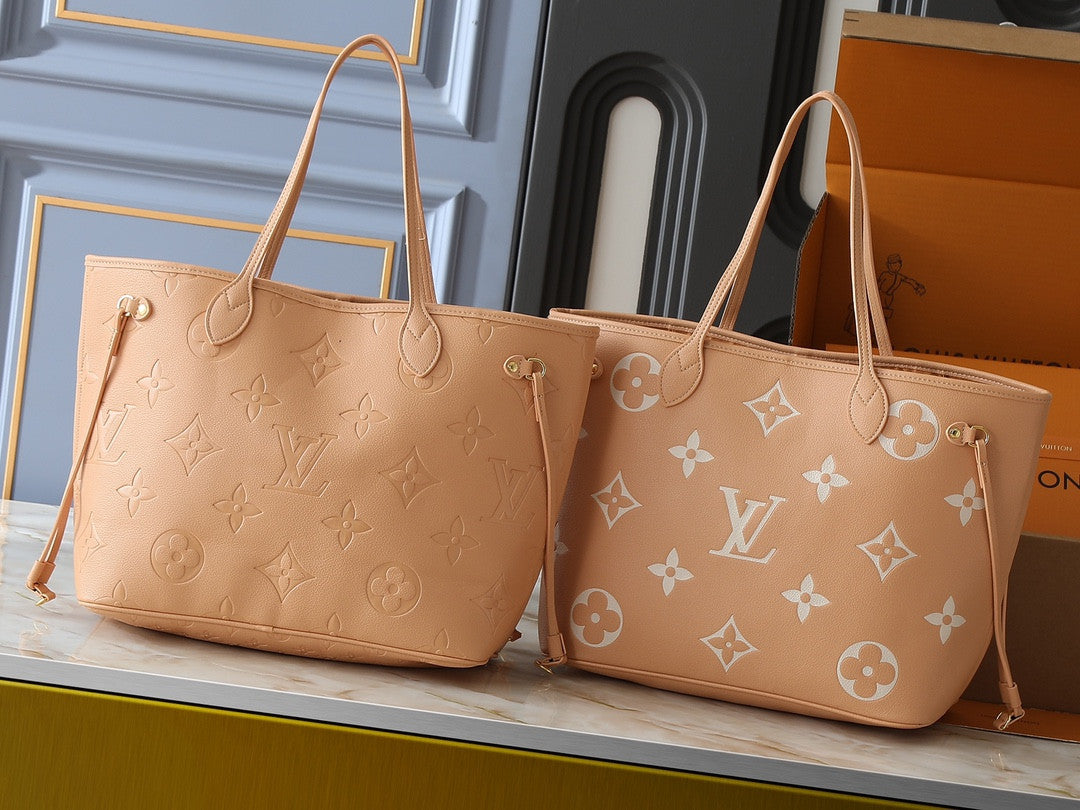 LV tote bag in nude
