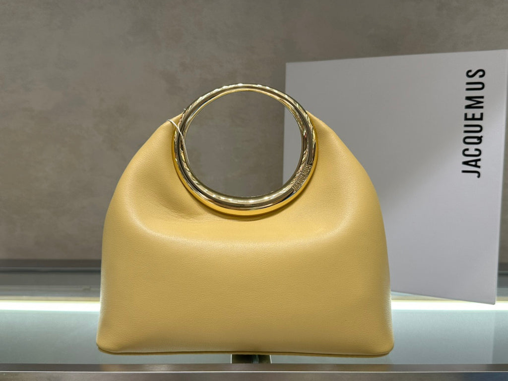 Geantă Jacquemus les sculptures galbenă