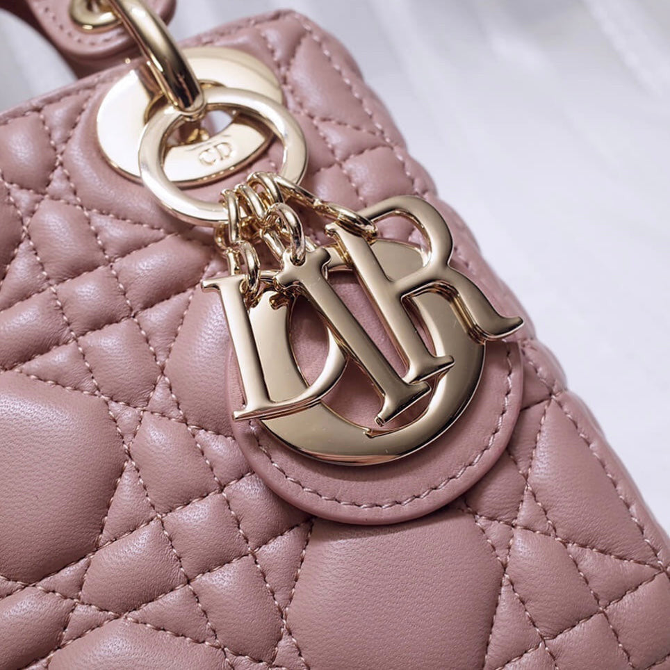 Mini Lady Dior Bag In Pink
