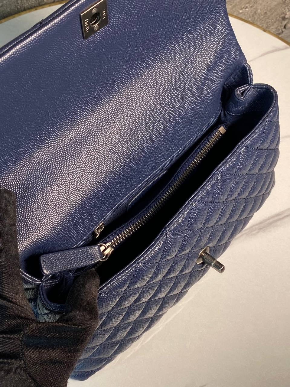 Chanel bag caviar leather  blue