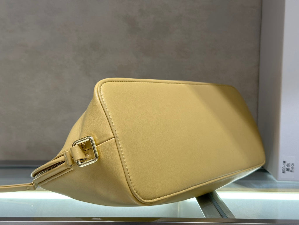 Geantă Jacquemus les sculptures galbenă